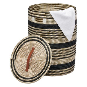 Boîte en herbe de mer naturelle et noire, boîte de rangement artisanale, écologique, décoration naturelle pour la maison et la maison, vente en gros du Vietnam - Product Image 1