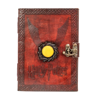 Carnet en cuir véritable fait main Harry P Magical Wizard Stone, couverture rigide épaisse 150 GSM, objet de collection Halloween