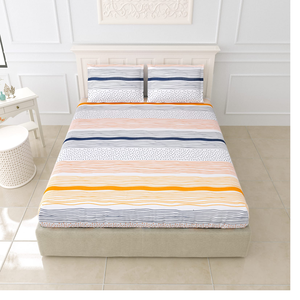 Sábanas de algodón 100% hechas a medida en diferentes diseños y varios tamaños en diseños de rayas y puntos para el hogar y hoteles. - Product Image 1