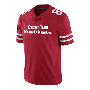 Personalizado de alta calidad 280G poliéster 25/26 nuevo bordado nombre fútbol americano Jersey Top venta al por mayor ropa de fútbol americano - Product Image 1
