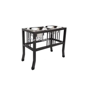 Bols pour chiens au design attrayant avec support en bois, bols pour chats et chiens en acier inoxydable faits à la main aux prix les plus bas - Product Image 3