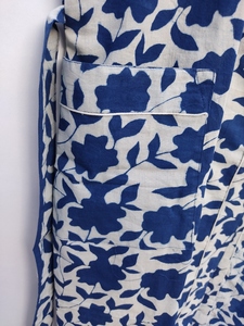 Tinh Khiết Cotton Indigo In Có Thể Giặt Quá Khổ Thân Thiện Với Môi Tầng Chiều Dài Kimono Áo Vành Đai Nhật Bản Phong Cách Ngắn Tay Áo Phụ Nữ Ấn Độ - Product Image 3