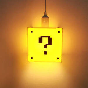 Veilleuse LED Super Mario Bros en forme de cube, à commande tactile, lumière chaude, pour chambre à coucher, en silicone ABS, mini format, entrée 5V - Product Image 4