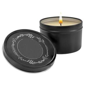 Pot de chauffe-plat noir décoratif en gros personnalisé bougie en métal étain Design exclusif Table et maison Accent mariage pièce maîtresse décor - Product Image 1