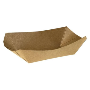 BP300697 Vassoi per Alimenti in Cartone Kraft Resistente al Grasso 160 x 120 x 40 mm - Confezione da 250 Pezzi - Product Image 2
