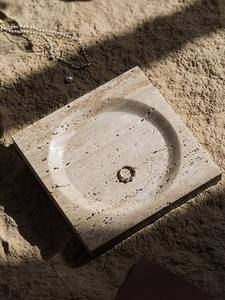 Plateau en marbre brun design avec finition élégante parfait pour le service de cuisine de table et la décoration intérieure de luxe de l'Inde - Product Image 2