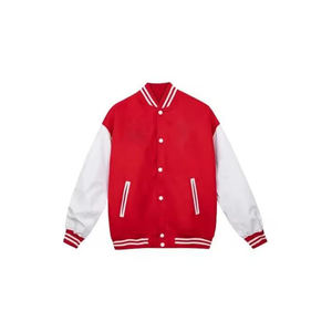 Chaqueta Unisex Estilo Universitario Multicolor con Mangas en Contraste, Ribete Acanalado a Rayas, Botones a Presión, Ropa Urbana de Moda - Product Image 5