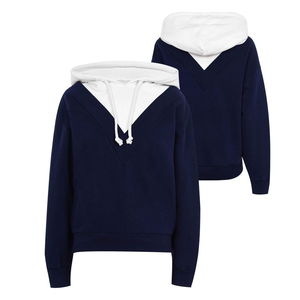 Sweats à capuche courts à col roulé zippés professionnels OEM ODM avec logo personnalisé vierge High Street Over Size pour femme - Product Image 3