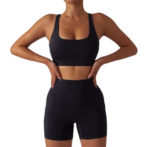 Ustom-pantalones cortos de compresión con logo para mujer, shorts de algodón con cintura de secado rápido - Product Image 2