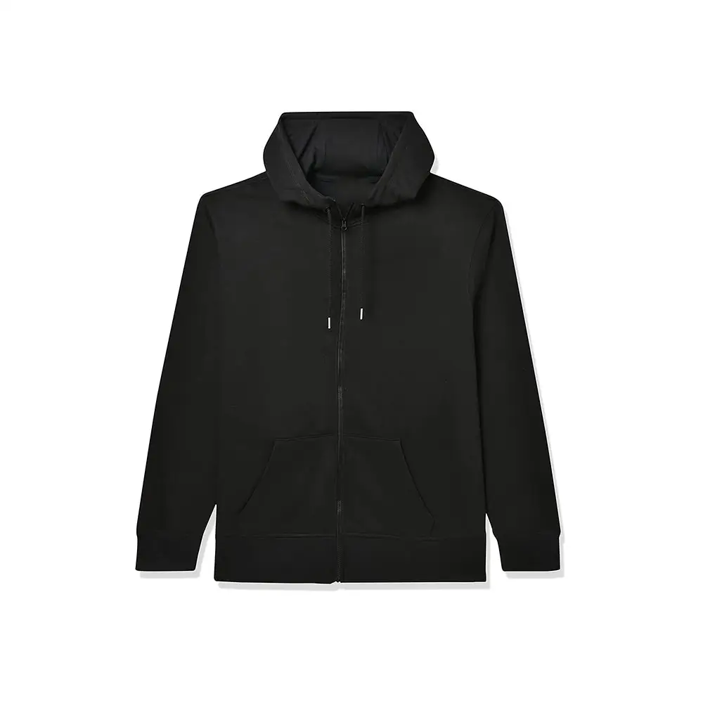 Full zip up hoodie towel with embroidery high quality men hoodies 100% cotton 380gsm zip up hoodie custom