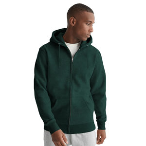 100% coton personnalisé brodé hommes poids lourd sweat à capuche zippé Style Streetwear pour l'hiver matériau polaire thermique avec Oem - Product Image 1