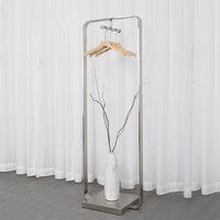Haute Qualité Vêtements Magasins Boutique Vêtement Stand En Acier Inoxydable Acrylique Présentoir Suspendu Présentoir Grille Rayonnage