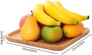 Bandeja cuadrada de madera de bambú para servir, plato de madera para servir, bandeja de café para desayuno, artículo de bandeja de madera para servir, diseño para Cocina - Product Image 4