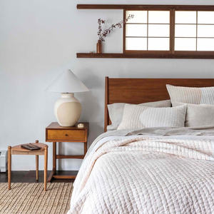 Table de chevet Gajon en teck massif de haute qualité, couleur marron, pour chambre à coucher. - Product Image 6