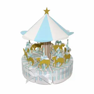Caja de papel giratoria para niños y bebés, caja de papel de regalo para pastel de juguete