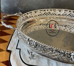 Hot Selling <b>Ramadan</b> Festival <b>Decoration</b> High Quality Luxury Brass Tray for <b>Ramadan</b> Festival in Customize Size and Design - Product Image 3