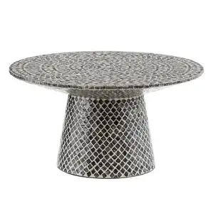 Luxury product High end quality Mother of pearl table round table inlaid seashell for living room home furniture