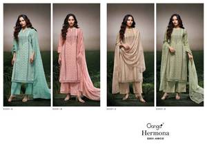 ชุดเล่น Salwar ผ้าลินินผ้าฝ้ายพิมพ์ลายแฟนซีพร้อมปักด้วยมือของสะสมลูกไม้สำหรับงานลำลองและงานปาร์ตี้ - Product Image 5