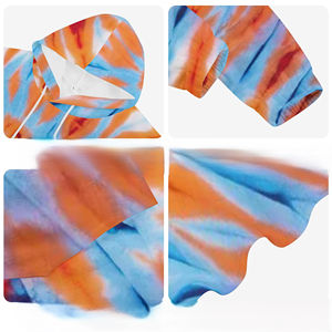 เสื้อฮู้ดย้อมสีมัดย้อมสำหรับผู้ชายเสื้อฮู้ดย้อมสีผ้าฝ้าย100% - Product Image 2