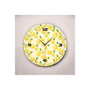 Reloj de pared de mesa de madera silencioso de 50cm con producto de regalo con estampado de limón amarillo - Product Image 5
