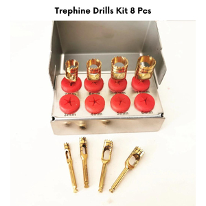 Kit de Fresas Dentales de Acero Inoxidable Azul, 8 Piezas, Porta Fresas Quirúrgicas Manuales para Implantes, Kit de Odontología de Alta Calidad con Certificación CE - Product Image 3