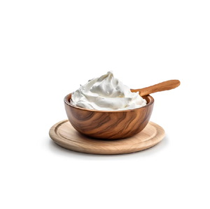 Bol à dessert en bois avec assiette pour servir de la crème glacée Disponible au meilleur prix couleur bois naturel - Product Image 1