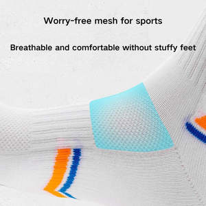 Calcetines Deportivos de Algodón Transpirable Personalizados, Antibacterianos, Ecológicos, con Rayas en Contraste, para Uso Diario, Tenis, Entrenamiento, para Hombre y Mujer - Product Image 2