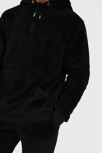 "Chándal de calle con capucha para hombre personalizado con bordado sólido y joggers apilados" - Product Image 4