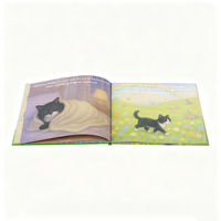 Livre d'images pour enfants en carton sur mesure avec des illustrations en aquarelle émouvantes sur papier d'art, gaufrage sur papier offset