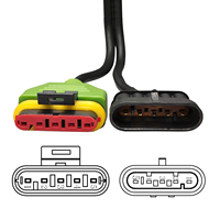 Cable adaptador de diagnóstico profesional Autroniq AC018 Vespa OBD2 de 16 pines a 5 pines macho y 5 pines hembra para motocicletas