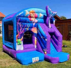 Castillo Inflable con Tobogán de Sirena, Castillo Inflable Comercial de PVC para Niños, Fiestas Escolares, Bodas y Eventos - Product Image 6