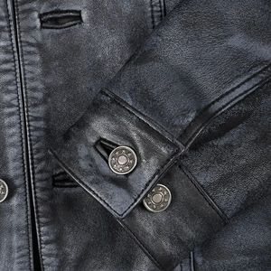 Premium Men's <b>Winter</b> <b>Leather</b> <b>Jacket</b> Casual Outerwear Stand Collar Stylish Smooth Design Eco-Friendly Waterproof Breathable - Product Image 5