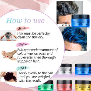 เคลย์ใส่<span class=keywords><strong>ผม</strong></span>สำหรับผู้ชายดินเหนียวออร์แ<span class=keywords><strong>ก</strong></span>นิคทำจากขี้ผึ้งเปลี่ยน<span class=keywords><strong>สี</strong></span><span class=keywords><strong>ผม</strong></span>ได้หลายแบบ - Product Image 4