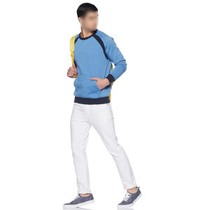 Tissu en molleton de coton uni confortable propre logo de haute qualité vêtements de mode hommes sweats en molleton de coton - Product Image 3