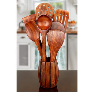 Tazón y cuchara para servir pulida transparente de madera de mango usada para restaurantes y hoteles domésticos de la mejor calidad a precios aceptables - Product Image 4