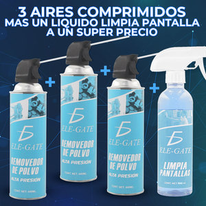 Confezione da 3: Aria Compressa 440ml e Liquido Detergente per Schermi 500ml - Product Image 5