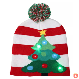 New Hot Sale <b>Christmas</b> Unisex Beanie <b>Hats</b> Custom Logo Blank Multi-Color 100% Wool Soft Warm Knit Winter <b>Hat</b> - Product Image 5