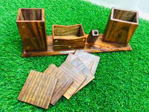 Organizador de escritorio de oficina multifuncional de madera hecho a mano en tamaños personalizados, soporte móvil artesanal al por mayor, soporte móvil elegante - Product Image 2