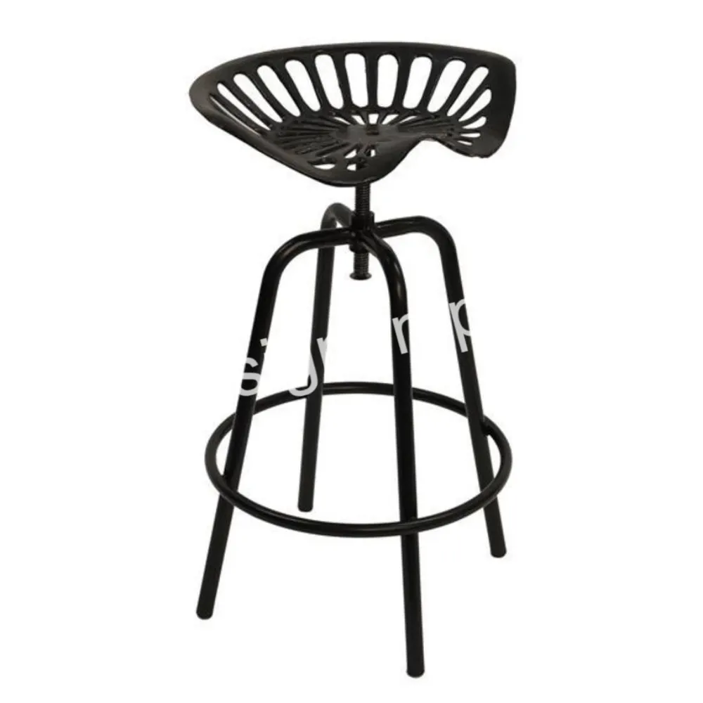 Nordic Style Furniture Amazing Tractor Seat Black Coated Factory Bulk Supply Interior Accent Cast Iron Tractor Stool For Bar