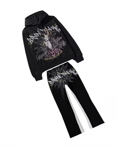 Custom 100% Cotton Distressed Embroidery Applique Embroidery Patch Zip up Plain Hoodies Fitness <b>Men's</b> <b>Jackets</b> Tracksuits for <b>Men</b> - Product Image 3