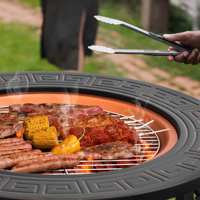 Foyer extérieur multifonctionnel chauffage barbecue grill avec plateau d'aération/FOX FIREPIT