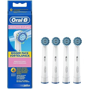 Oral-B Sensitive Clean Electric Toothbrush Replacement Brush Heads Refill, 4 Count