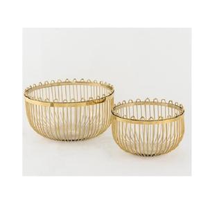 Decorative Rose Gold Metal Countertop Kitchen Storage Fruit <b>Vegetables</b> Holder <b>Stand</b> Organizer Dining Table <b>Basket</b> Bowl - Product Image 3