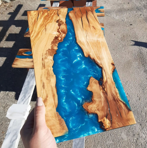 Tabla de Cortar de Madera de Acacia de Excelente Calidad, Tabla de Queso de Resina Epoxi para Cortar Alimentos y Carne de Forma Segura - Product Image 1