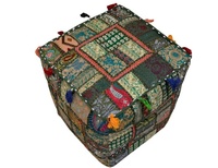 Hand Bestickt Decor Ottomane Abdeckung Bunte Handmade Platz Hocker Abdeckung