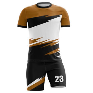 Men's Custom Soccer Football Uniform Set Breathable Short Sleeve <b>Jersey</b> <b>Jackets</b> and Team Name Logo Printing OEM Service - Product Image 4