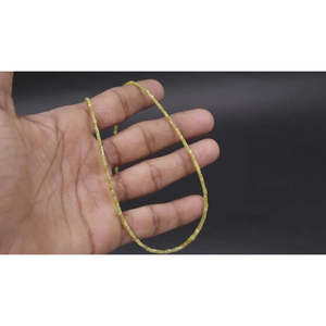 Collier en argent étincelant de 16 pouces avec perles de diamant jaune facettées de 1,5 à 2 mm - Product Image 5
