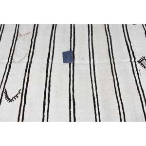 Alfombra vintage, alfombra turca grande de 6.8x9.2 pies, alfombra de lana con motivos de plantas y árboles blancos - Product Image 5