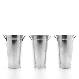 Vase à seau à fleurs en métal galvanisé coloré décor à la maison pots de fleurs extérieurs pour le jardinage et les jardinières - Product Image 3