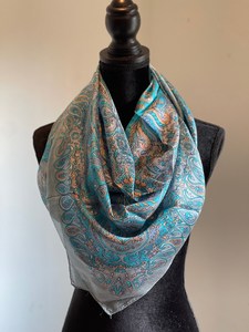 Multi Pure Large Square <b>Silk</b> Blend Women Scarfs, <b>Scarves</b> Special Gifts - Product Image 4